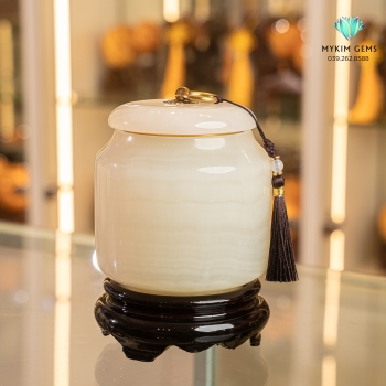 Bình trà hũ trà ngọc xuất xứ đá từ khu mỏ pakistan